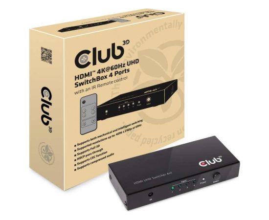 VIDEO SWITCH HDMI 4PORT/CSV-1370 CLUB3D VIDEO SWITCH HDMI 4PORT/CSV-1370 CLUB3D