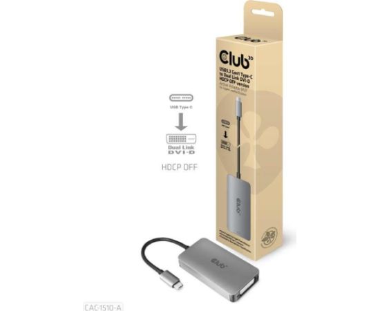 I/O ADAPTER USB-C TO DVI/CAC-1510-A CLUB3D I/O ADAPTER USB-C TO DVI/CAC-1510-A CLUB3D