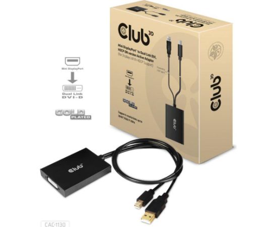 I/O ADAPTER MINI DP TO DVI-I/ACTIVE CAC-1130 CLUB3D I/O ADAPTER MINI DP TO DVI-I/ACTIVE CAC-1130 CLUB3D