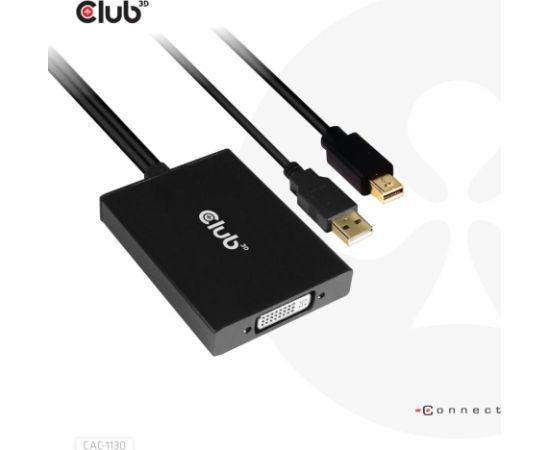 I/O ADAPTER MINI DP TO DVI-I/ACTIVE CAC-1130 CLUB3D I/O ADAPTER MINI DP TO DVI-I/ACTIVE CAC-1130 CLUB3D