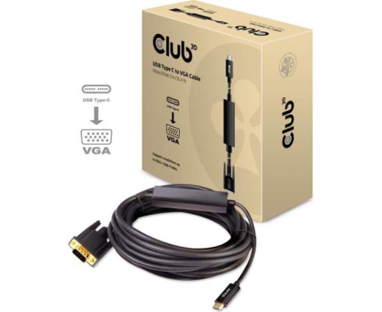 CABLE USB-C TO VGA 5M/M/M CAC-1512 CLUB3D  Кабель HDMI