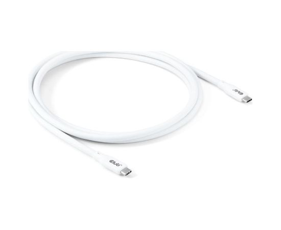 CABLE USB-C TO USB-C 2M/M/M WHITE CAC-3001 CLUB3D Data USB kabeļi