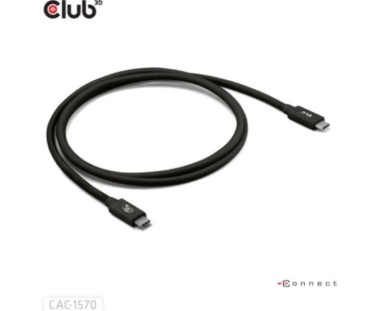 CABLE USB-C TO USB-C 1.2M/BLACK CAC-1570 CLUB3D Data USB kabeļi