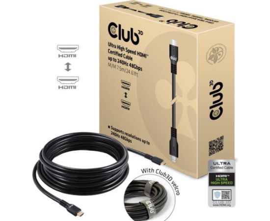 CABLE HDMI 7.5M/M/M CAC-1378 CLUB3D  Кабель HDMI