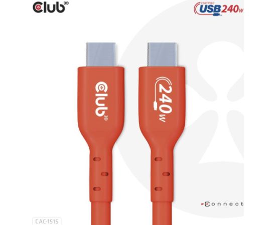 CABLE USB-C TO USB-C 4M/M/M CAC-1515 CLUB3D Дата USB-кабели