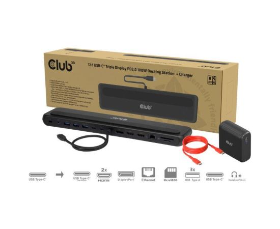 NB ACC DOCKING STATION 12IN1/USB-C 100W CSV-2541 CLUB3D