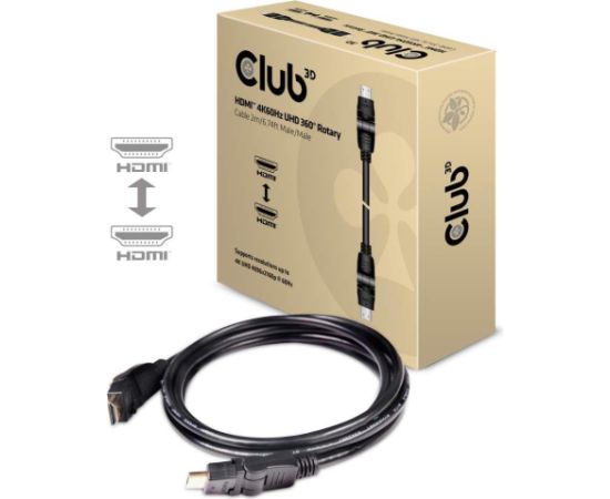 CABLE HDMI TO HDMI 2M/M/M CAC-1360 CLUB3D  Кабель HDMI
