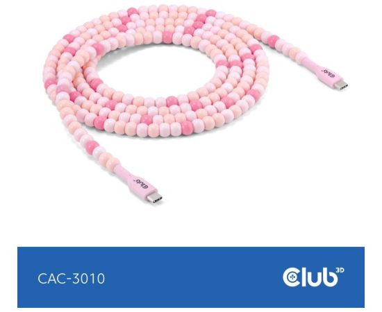 CABLE USB-C TO USB-C/PINK CAC-3010 CLUB3D Дата USB-кабели