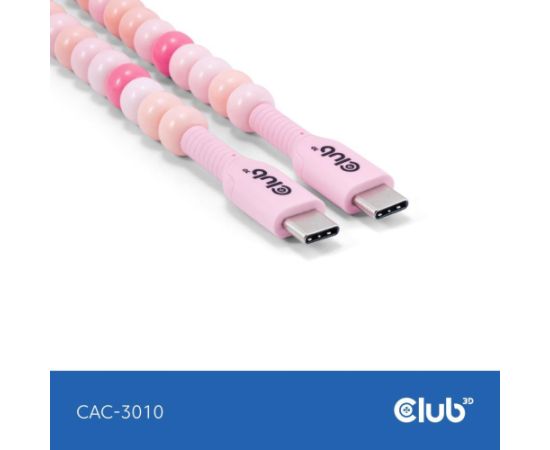 CABLE USB-C TO USB-C/PINK CAC-3010 CLUB3D Дата USB-кабели