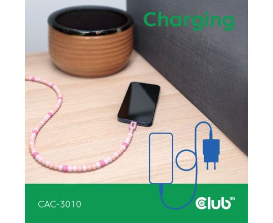 CABLE USB-C TO USB-C/PINK CAC-3010 CLUB3D Дата USB-кабели