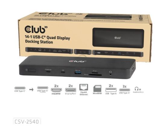 NB ACC DOCKING STATION 14IN1/USB-C 150W CSV-2540 CLUB3D