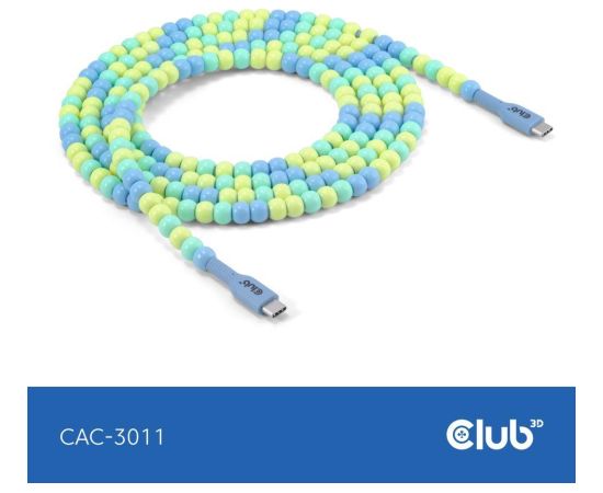 CABLE USB-C TO USB-C/BLUE CAC-3011 CLUB3D Дата USB-кабели