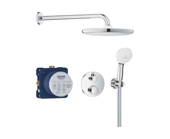 Grohe iebūvējama dušas sistēma ar termostatu Grohtherm Tempesta 250, hroms