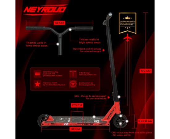 NKD Matis Neyroud Signature PRO triku skrejritenis 100cm NKD Matis Neyroud Signature PRO triku skrejritenis 100cm