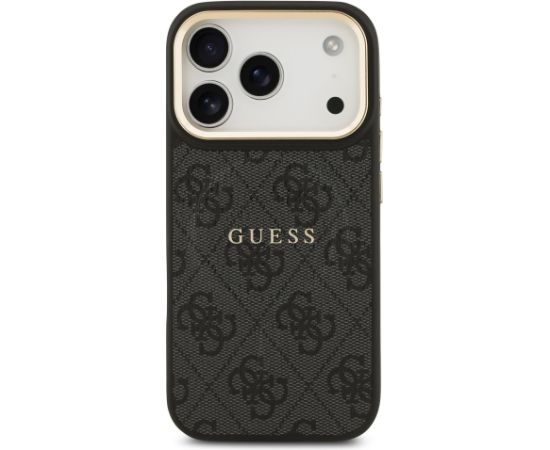 Guess PU Leather 4G Gold Frame MagSafe Case Чехол для Apple iPhone 17 Pro Чехлы - альтернативные
