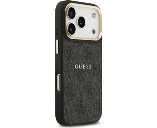 Guess PU Leather 4G Gold Frame MagSafe Case Чехол для Apple iPhone 17 Pro Чехлы - альтернативные