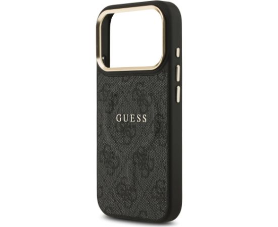 Guess PU Leather 4G Gold Frame MagSafe Case Чехол для Apple iPhone 17 Pro Чехлы - альтернативные