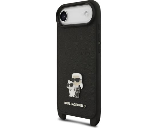 Karl Lagerfeld Saffiano Crossbody Strap Metal Karl and Choupette Case Чехол для Apple iPhone 17 Air Чехлы - альтернативные