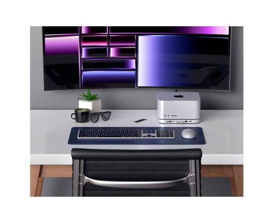 SATECHI Mac Mini Stand & Hub with NVMe SSD Enclosure - Silver Datoru dokstacijas