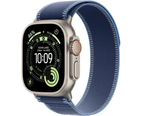 Apple Watch Ultra 3 GPS + Cellular 49mm Natural Titanium Case with Blue/Bright Blue Trail Loop - M/L