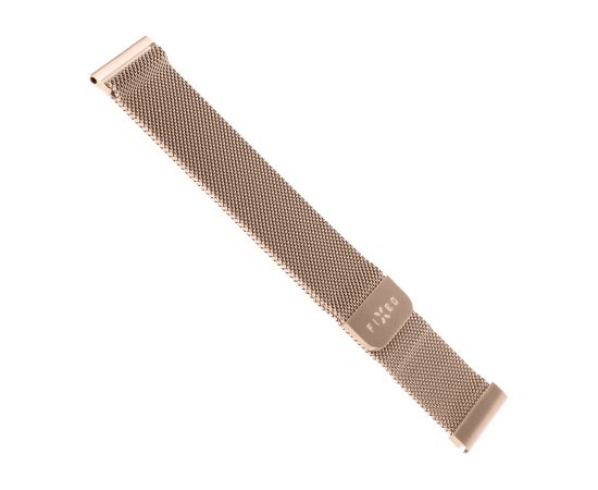 Fixed Mesh Strap with Quick Release, 18mm, Stainless Steel Mesh Strap for Smartwatch Gold Smart-Watch aksesuāri