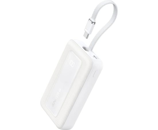 Anker Power Bank, Built-In USB-C Cable, 30W A1688H21 10000 mAh White Power Banks