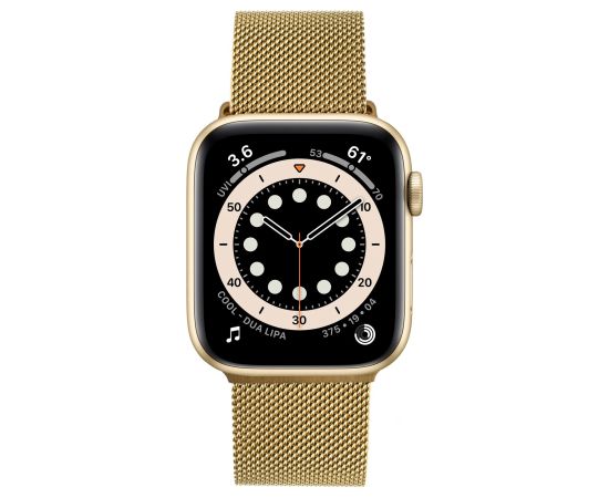 Fixed Mesh Strap for Apple Watch 38/40/41mm Gold Smart-Watch aksesuāri