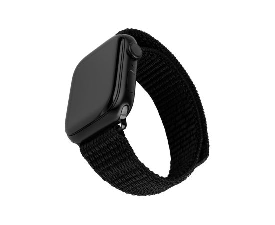 Fixed Sporty Strap for Apple Watch 38/40/41mm 160-210 mm Black Nylon Smart pūlksteņu aksesuāri
