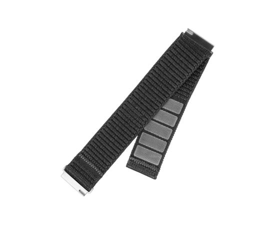 Fixed Sporty Strap with Quick Release 20mm for Smartwatch 160-210 mm Dark gray Nylon Smart-Watch aksesuāri
