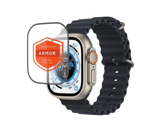 Fixed Armor Tempered Glass for Apple Watch Ultra 49mm/Ultra 2 49mm Black Smart-Watch aksesuāri