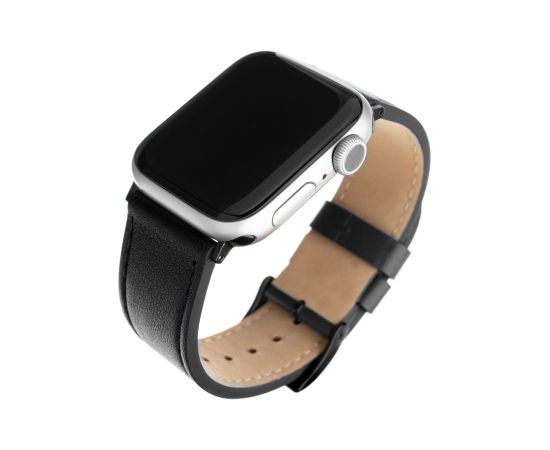 Fixed Strap for Apple Watch 42/44/45/46/49mm Black Leather Smart pūlksteņu aksesuāri