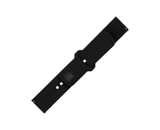 Fixed Sporty Strap Set with Quick Release 20mm for Smartwatch 160-235 mm Black Silicone Smart-Watch aksesuāri