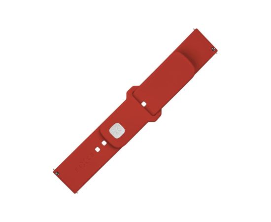 Fixed Sporty Strap Set with Quick Release 22mm for Smartwatch 160-235 mm Red Silicone Smart-Watch aksesuāri