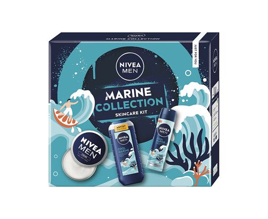 Nivea Men Box Cool Marine Set - Dárková sada Smaržas - NESAKĀRTOTS