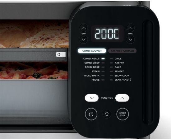 (Ir Veikalā) Ninja SFP700EU Karstā gaisa friteris [Air fryer] Combi Cooker 12in1 pelēks multivārāmais katls