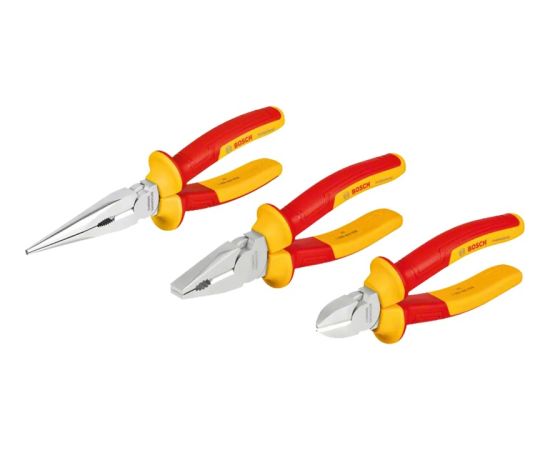 Bosch VDE pliers set Professional, 3-piece (red/yellow)
