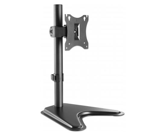 Manhattan Desk Mount for TV & Monitors, Stand Assembly, Tilt/Swivel/Rotation, For screens 10" to 27", VESA compatability: 75x75 and 100x100mm - check the dimensions of the four mounting holes on back of screen to ensure it fits, Max 7kg, Black, Bracket