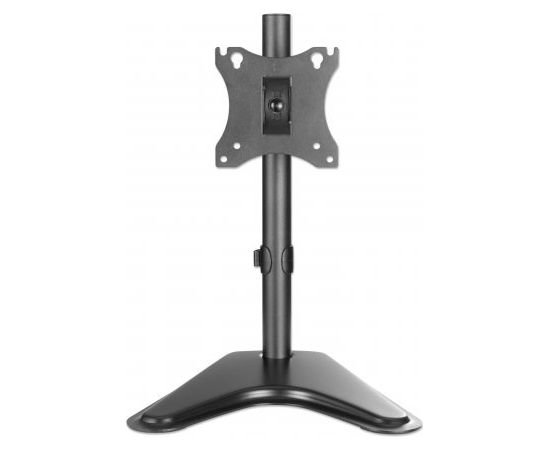 Manhattan Desk Mount for TV & Monitors, Stand Assembly, Tilt/Swivel/Rotation, For screens 10" to 27", VESA compatability: 75x75 and 100x100mm - check the dimensions of the four mounting holes on back of screen to ensure it fits, Max 7kg, Black, Bracket