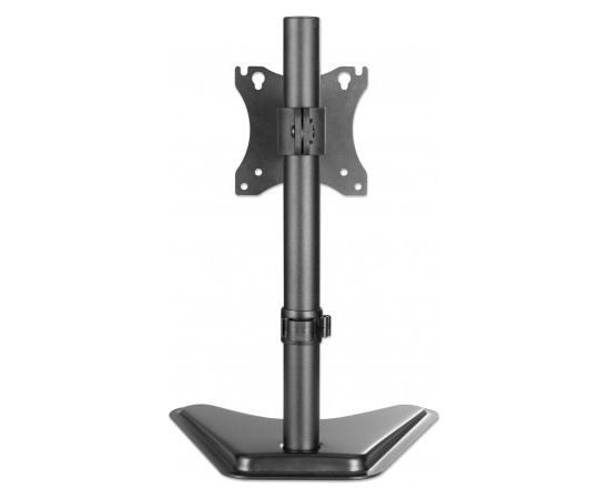 Manhattan Desk Mount for TV & Monitors, Stand Assembly, Tilt/Swivel/Rotation, For screens 10" to 27", VESA compatability: 75x75 and 100x100mm - check the dimensions of the four mounting holes on back of screen to ensure it fits, Max 7kg, Black, Bracket