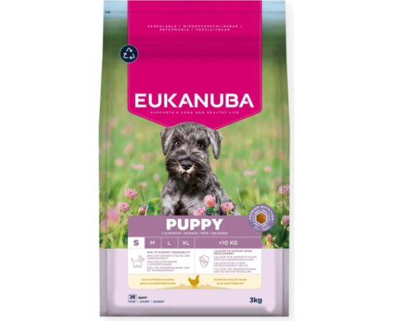 EUKANUBA Puppy Small rich in chicken 3kg Suņu barība