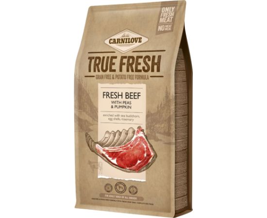 CARNILOVE True Fresh Dog Adult Beef with peas and pumpkin - dry dog food - 11,4kg Suņu barība