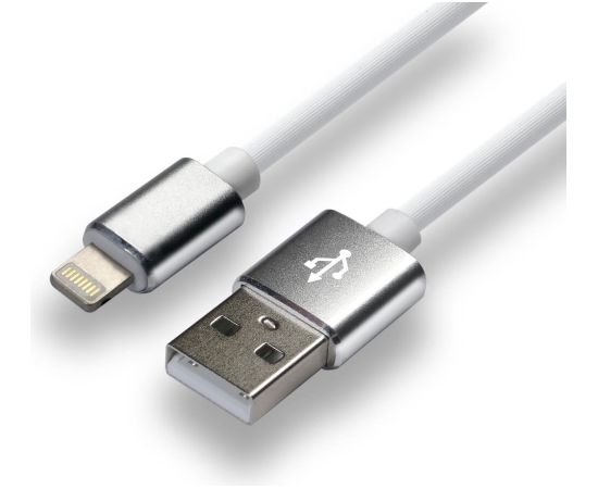 everActive cable USB Lightning 1m - White, silicone, quick charge, 2,4A - CBS-1IW Дата USB-кабели