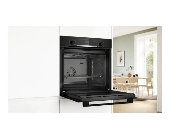 BOSCH HBA514BB3 oven + BOSCH HEZ538000 single-level telescopic runners