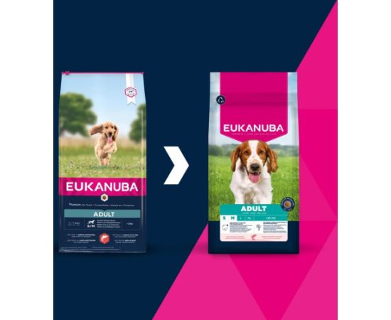 EUKANUBA Adult Small/Medium Salmon & Barley 12kg Suņu barība