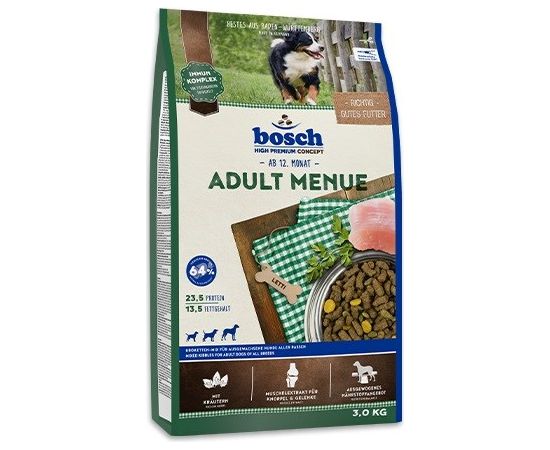 BOSCH Adult Menue - dry dog food - 3kg Suņu barība