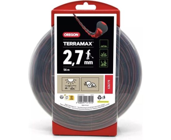 Terramax, 2.7 mm, 56 m, riņķis, OREGON Piederumi dārza tehnikai