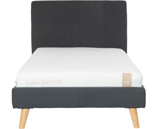 Bed JUNO 90x200cm, with mattress KUKA DUO KID, grey Кровати