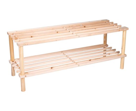 PÓŁKI REGAŁ NA BUTY 2 POZIOMY DREWNIANY ALPINA Мебель для прихожей