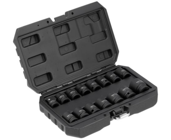 Uzgriežņu galviņu komplekts Yato YT-10253; 1/2''; 10-27 mm; 15 gab.