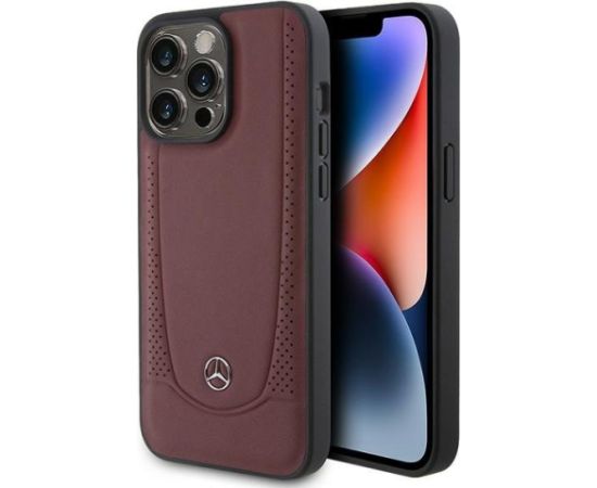 Mercedes Leather Urban Back Case Aizsargapvalks Priekš Apple iPhone 15 Pro Max Neoriģinālie Maciņi